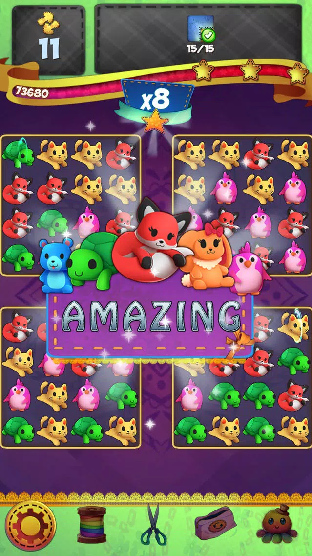 Fluffy Doll Friends: Match 3 Puzzle Games 스크린샷