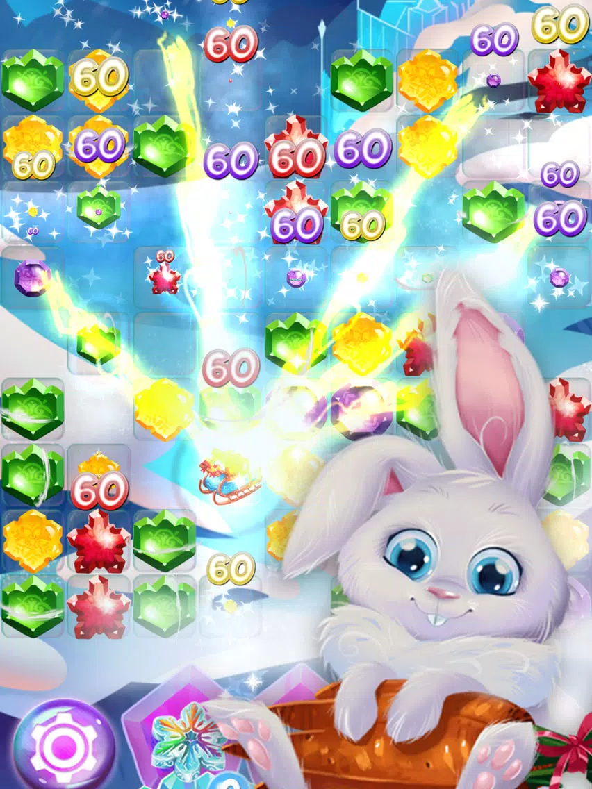 Bunny Frozen Jewels Match 3 iPad Screenshots