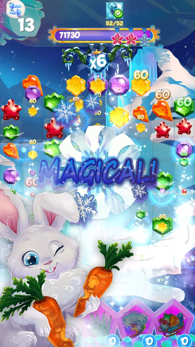 Bunny Frozen Jewels Match 3 Screenshots