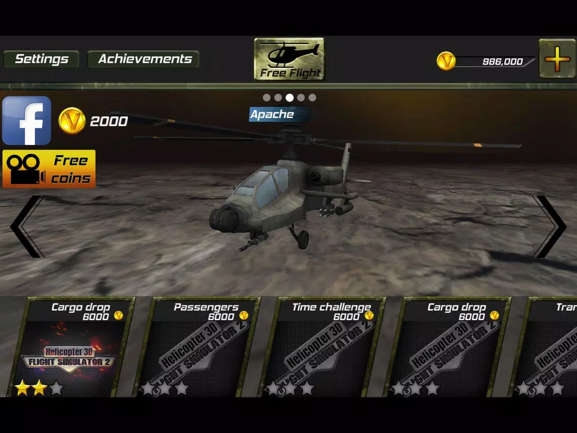 Capturas de tela do Helicopter 3D Flight Simulator 2 iPad 