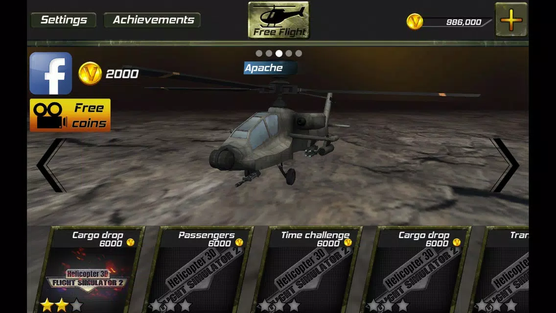 Capturas de tela do Helicopter 3D Flight Simulator 2