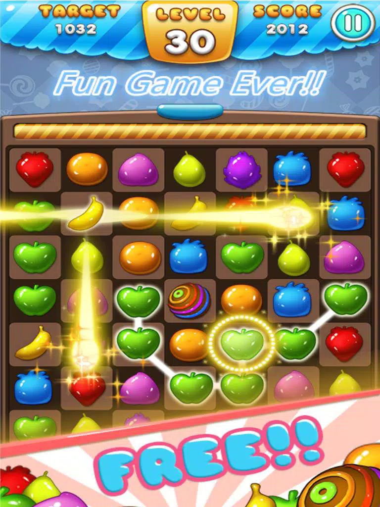 Ace Fruit Connect Sugar Mania HD 2 - Fruits Link Best Match 3 Puzzle Game Free iPad Screenshots