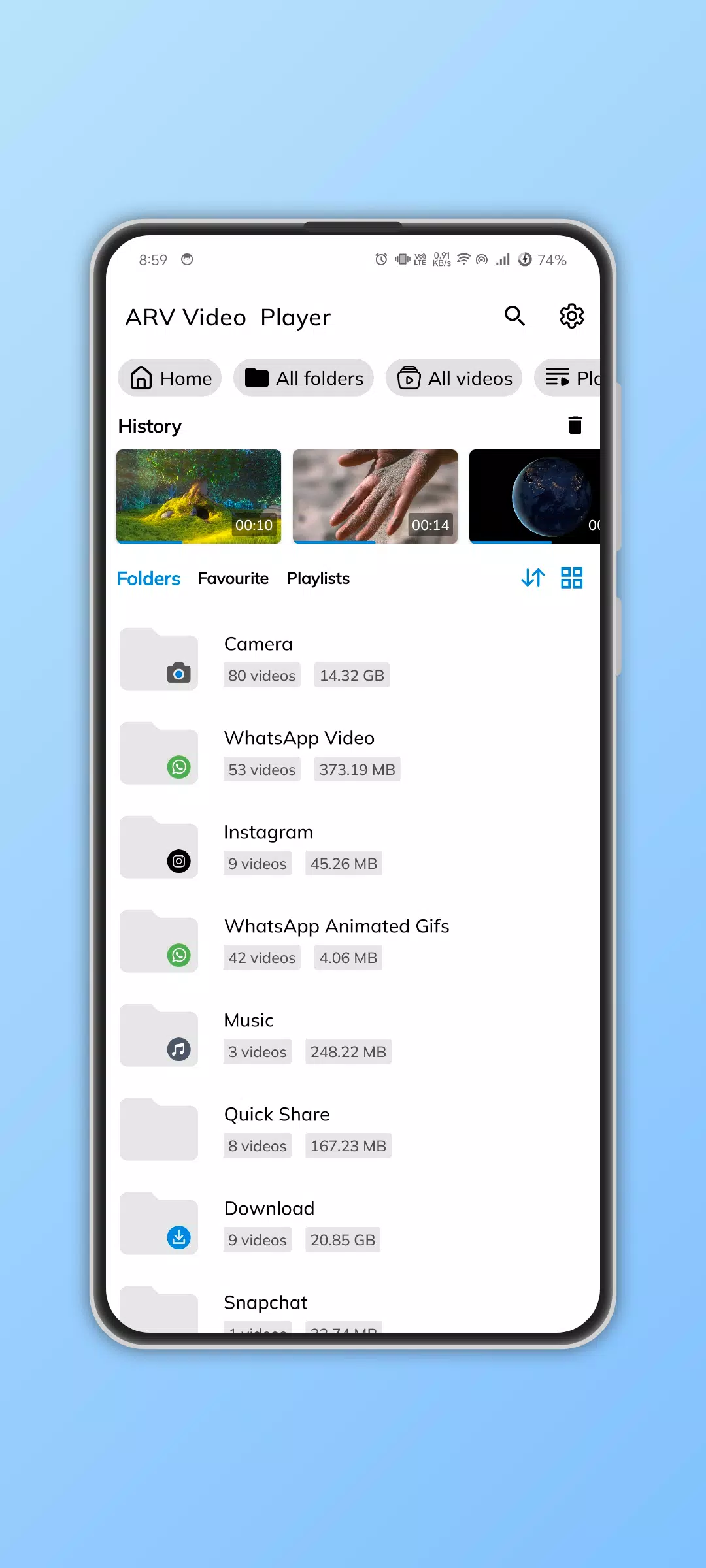 ARV Player Screenshots