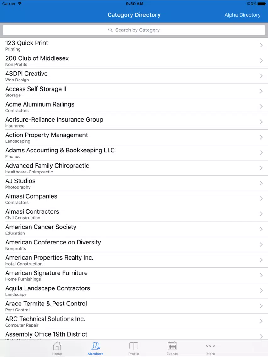 Woodbridge Metro Chamber iPad Screenshots