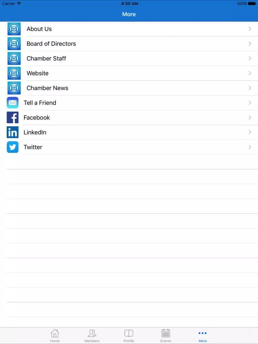 Woodbridge Metro Chamber iPad Screenshots