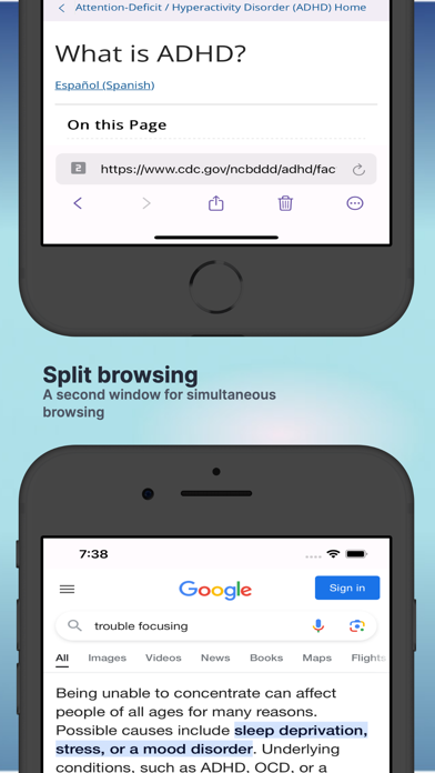 Focus: Private AI Web Browser Screenshots