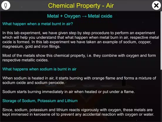 Chemical Property - Air iPad Screenshots