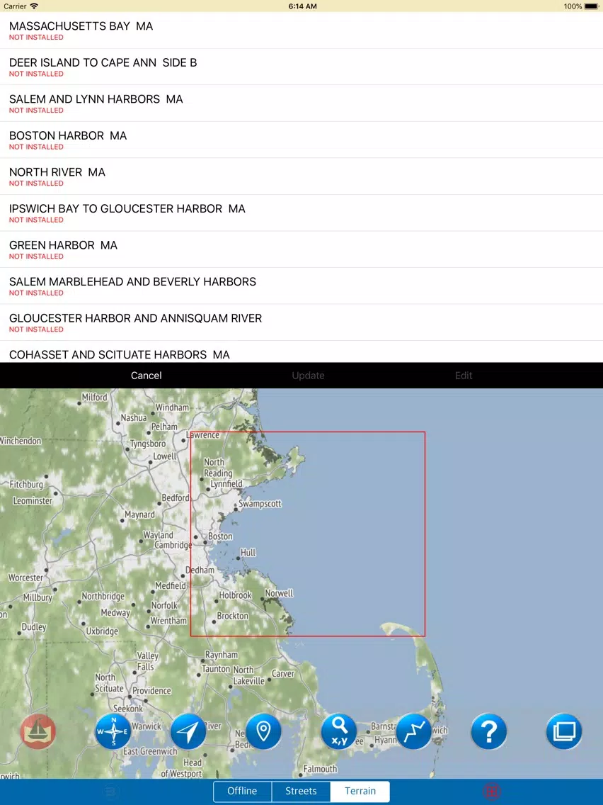Massachusetts Bay – Marine Map iPad Screenshots