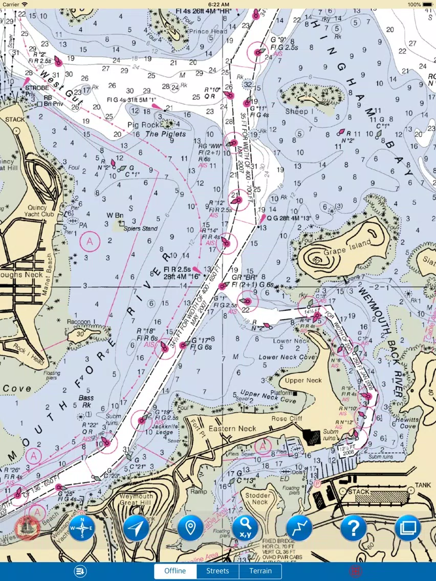 Massachusetts Bay – Marine Map iPad Screenshots