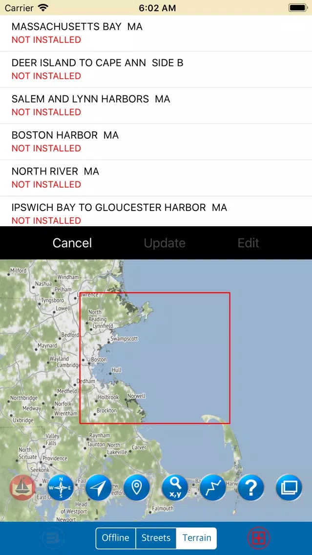 Massachusetts Bay – Marine Map Screenshots