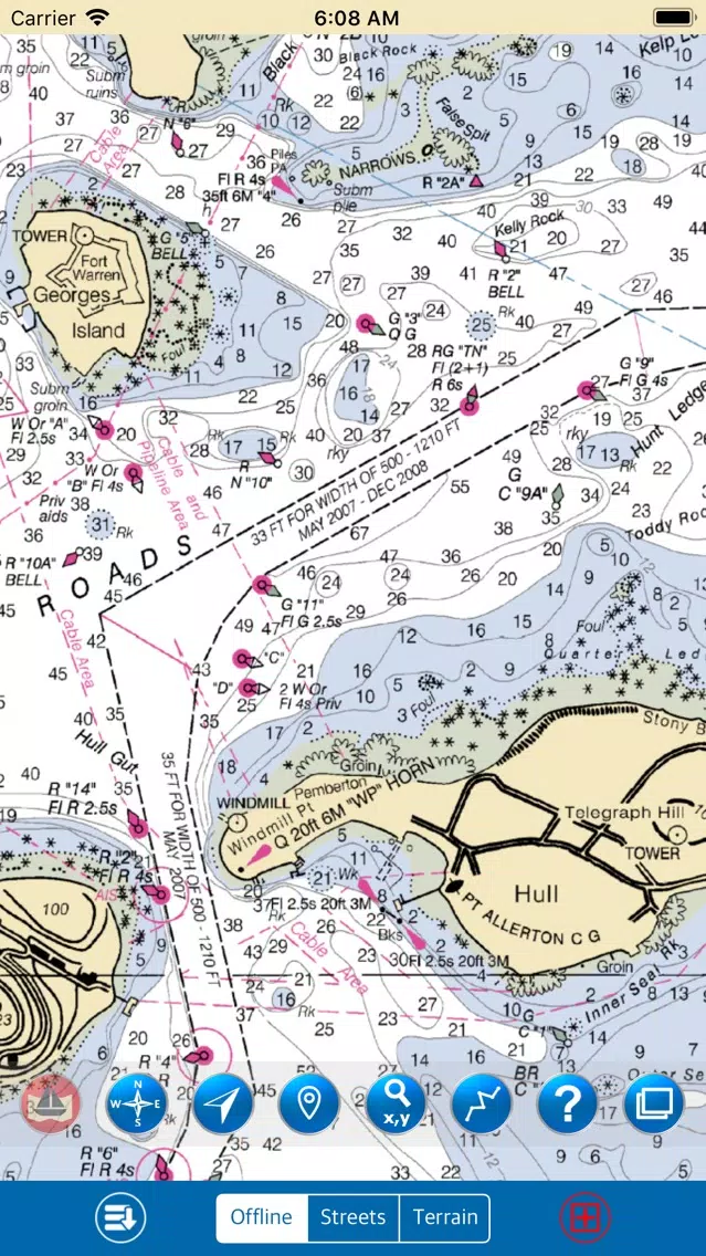 Massachusetts Bay – Marine Map Screenshots