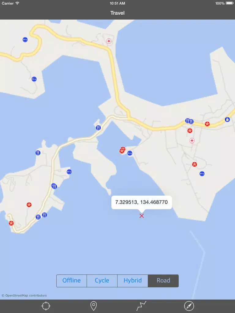 PALAU ISLANDS – GPS Travel Map Offline Navigator iPad Screenshots