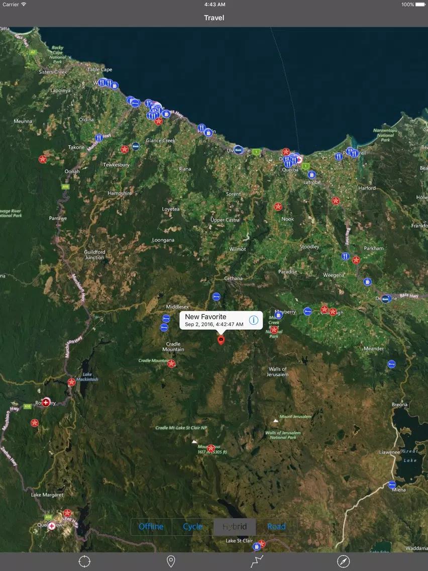 TASMANIA – GPS Travel Map Offline Navigator iPad Screenshots