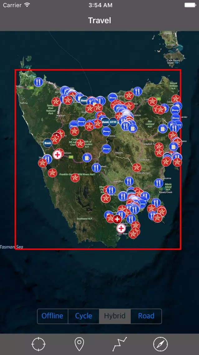 TASMANIA – GPS Travel Map Offline Navigator Screenshots