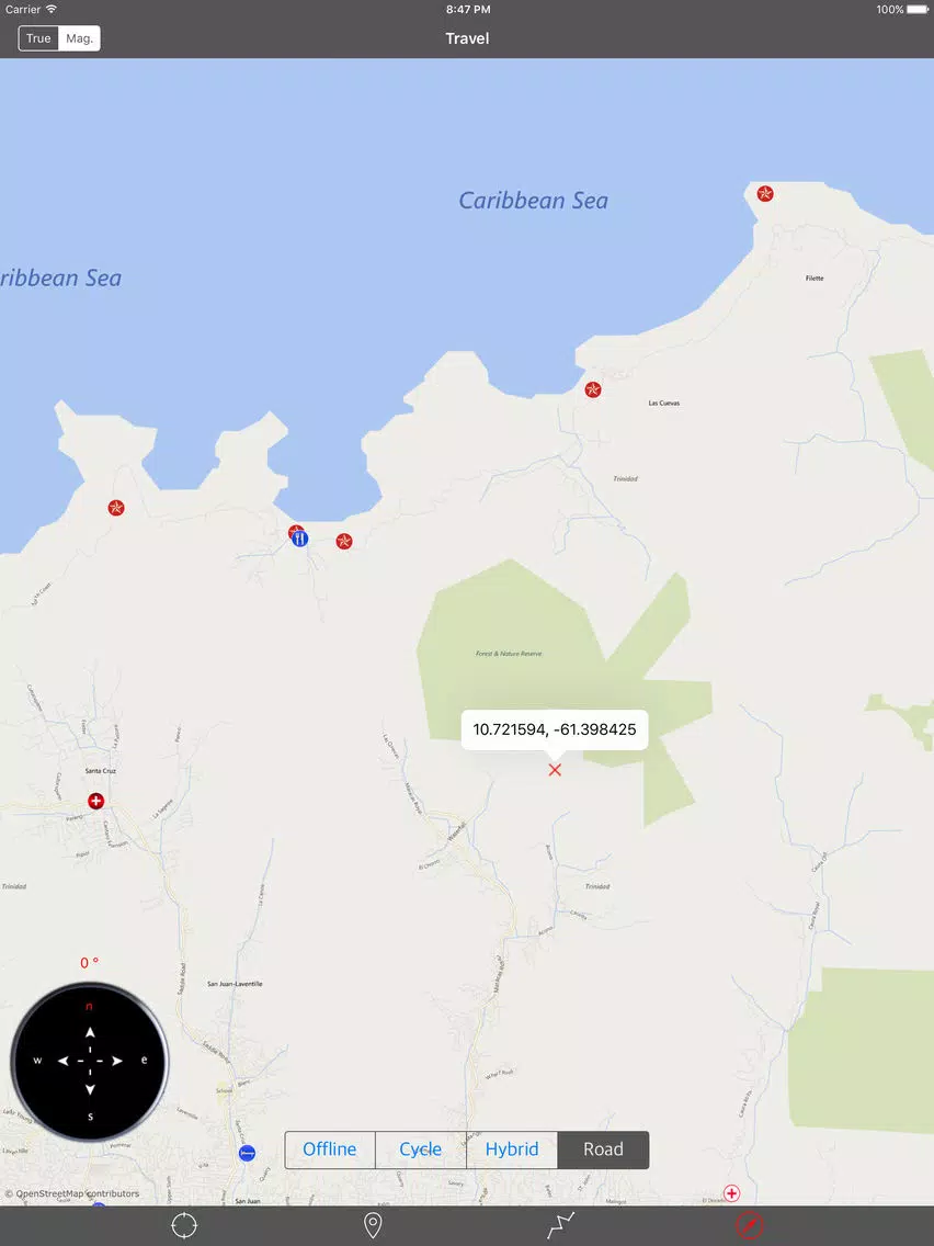 TRINIDAD & TOBAGO – Travel Map Offline Navigator iPad Screenshots