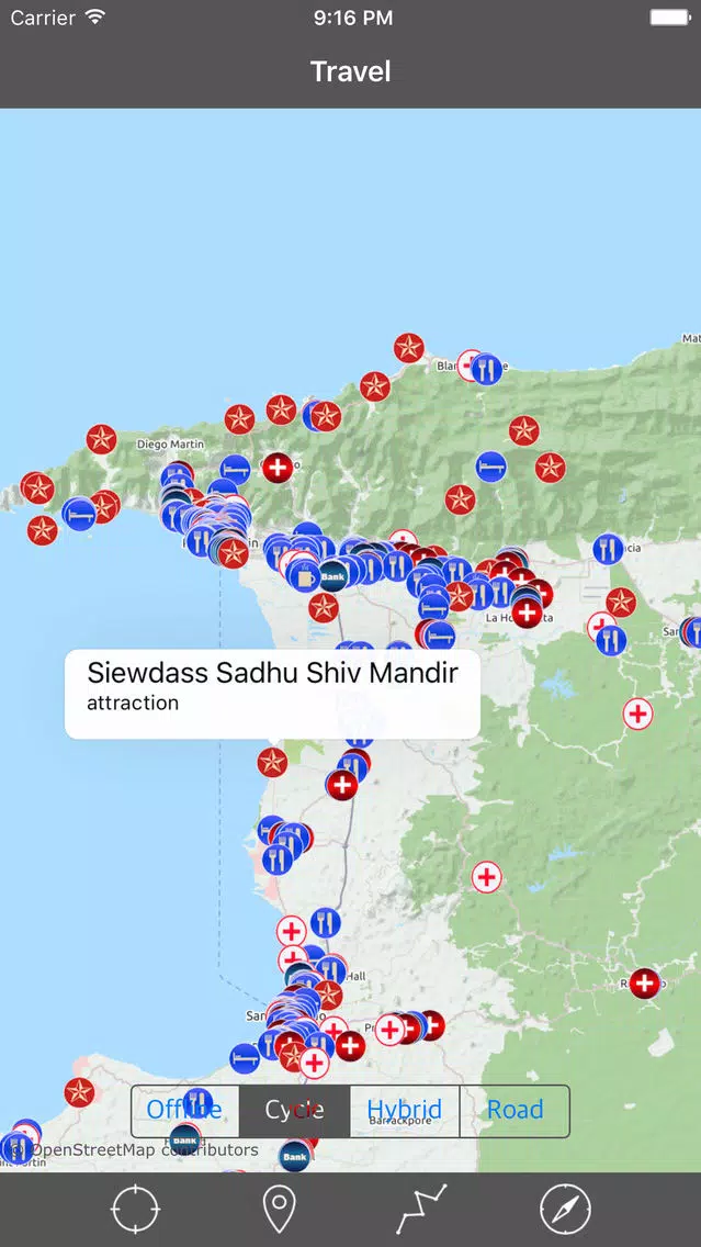 TRINIDAD & TOBAGO – Travel Map Offline Navigator Screenshots