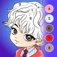 KPOP Chibi Coloring by Number KPOP Chibi Coloring by Number
