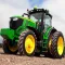 Village Farmer Tractor Driving