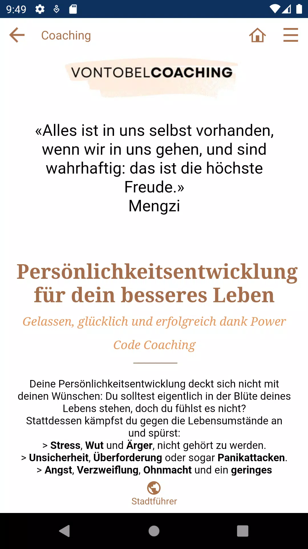 Vontobel Coaching Screenshots