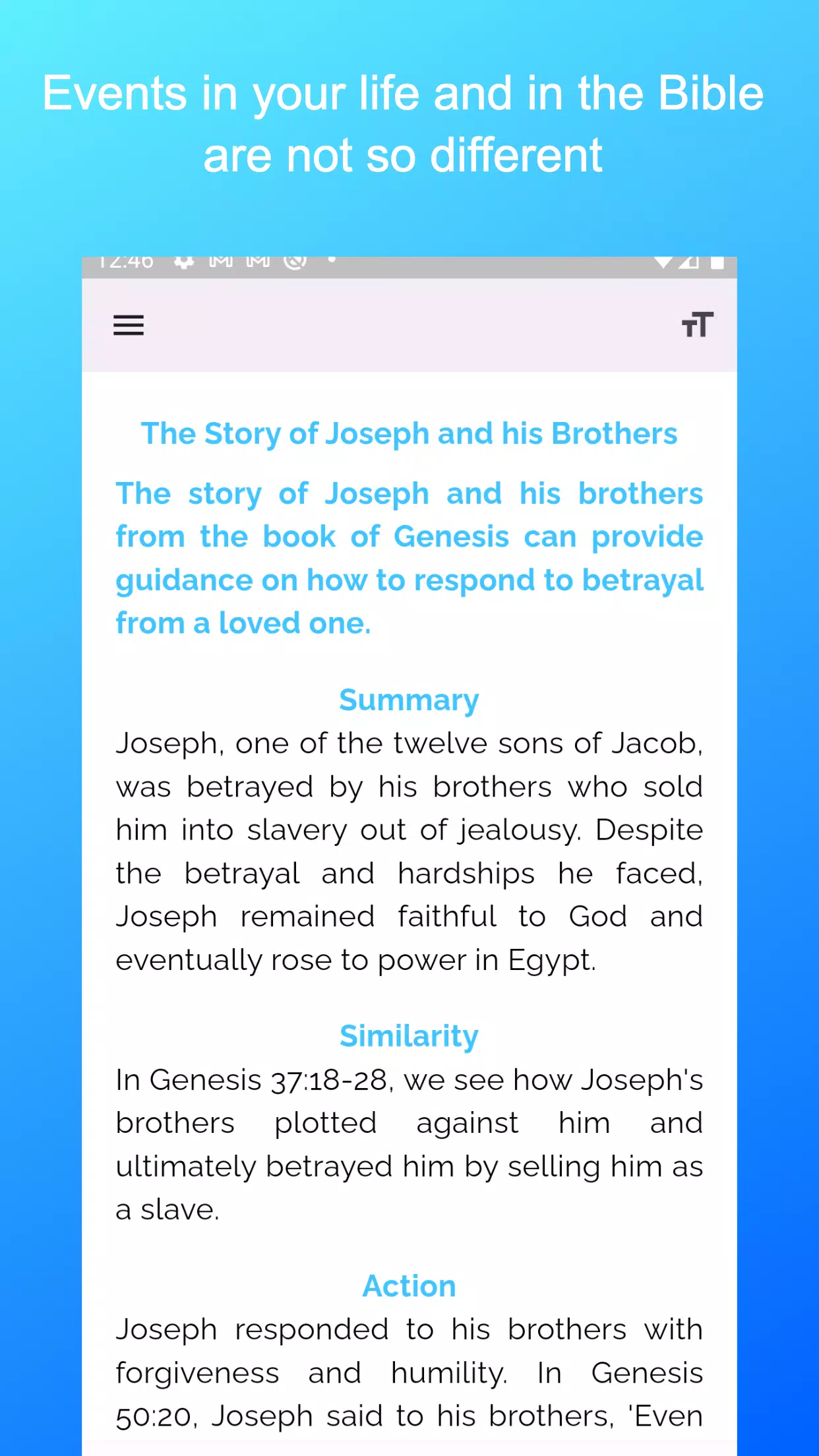 Bible Feels AI Screenshots