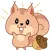 Kwipi Squirrel Love Acorn