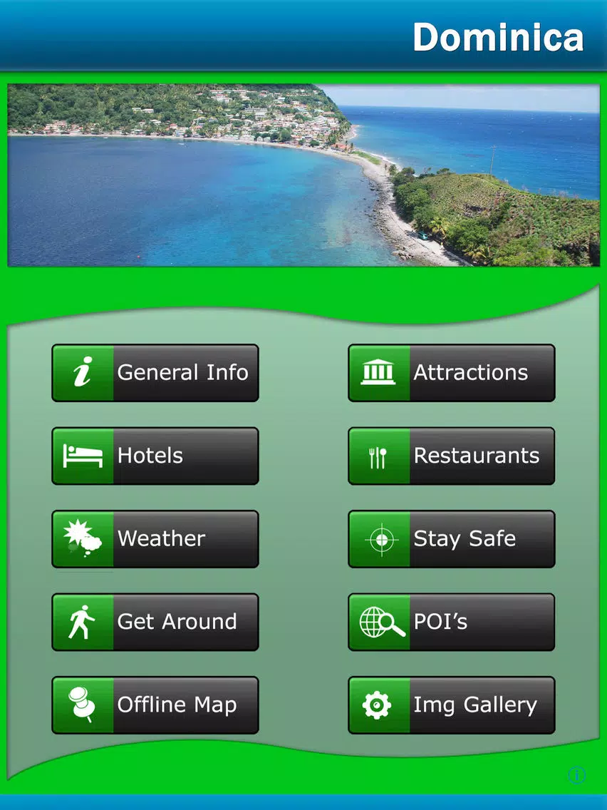 Dominica Offline Map Guide iPad Ekran Görüntüleri