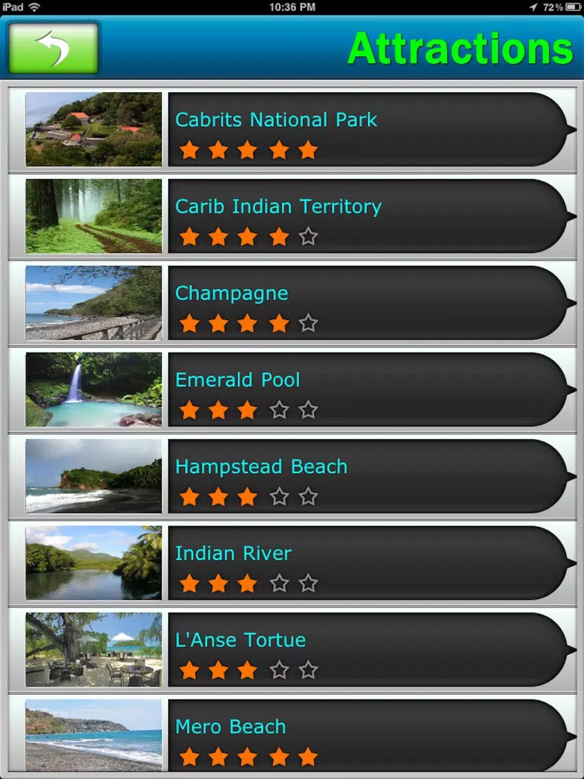 Dominica Offline Map Guide iPad Ekran Görüntüleri