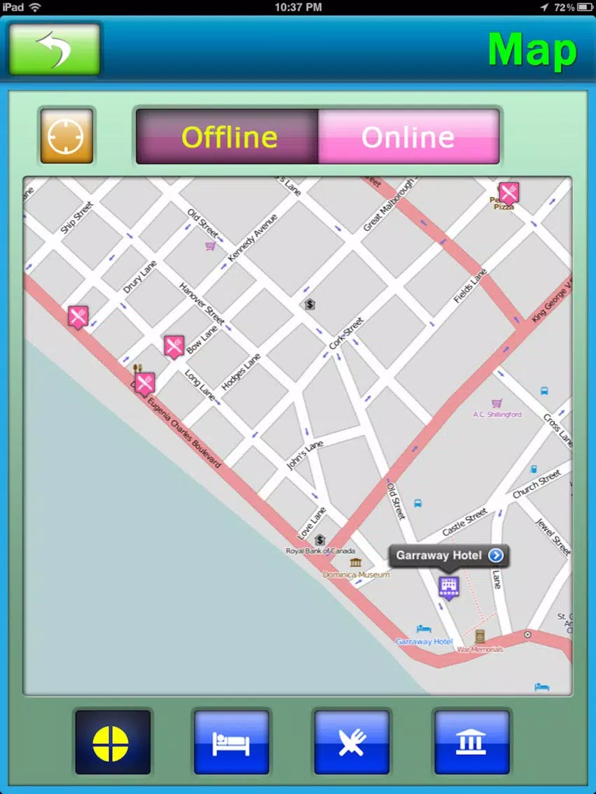 Dominica Offline Map Guide iPad Ekran Görüntüleri