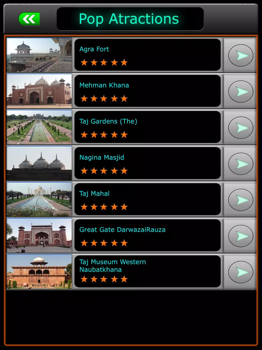 Tangkapan skrin Agra - Taj Mahal Offline Guide iPad