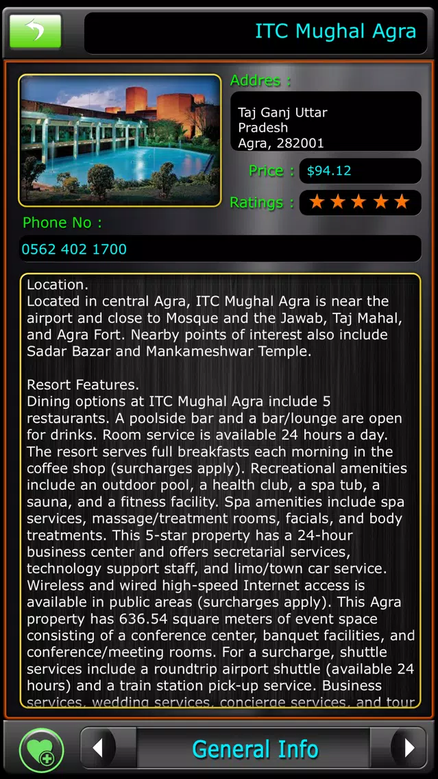 Tangkapan skrin Agra - Taj Mahal Offline Guide