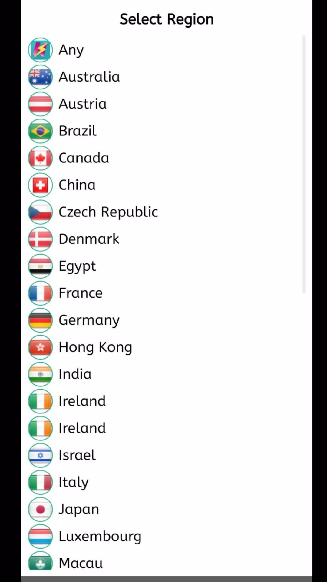 Tangkapan layar Hopper VPN