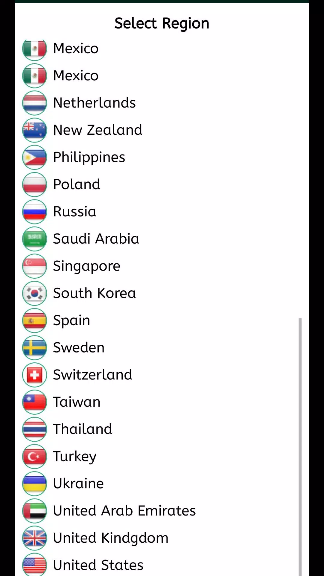 Tangkapan layar Hopper VPN