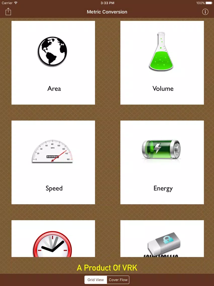 Metric Conversions iPad Screenshots
