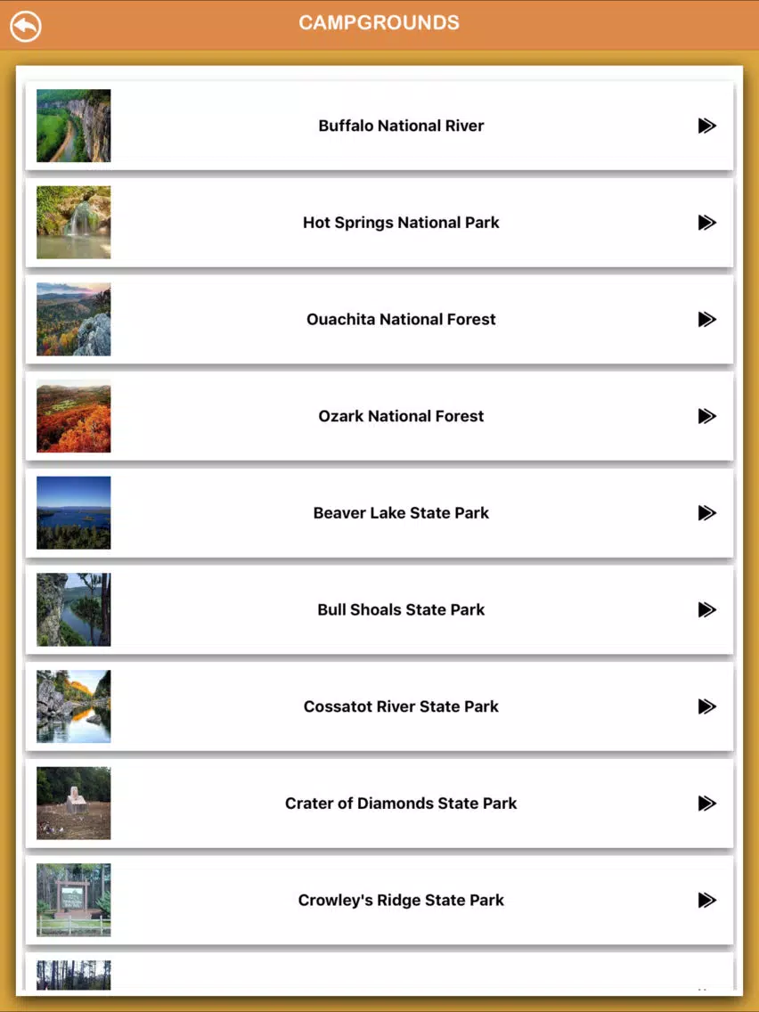 Captures d'écran de Arkansas National Parks iPad