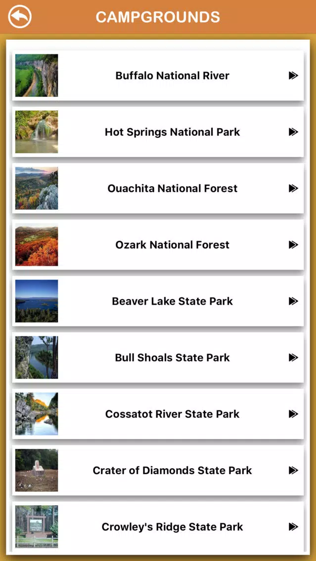 Captures d'écran de Arkansas National Parks