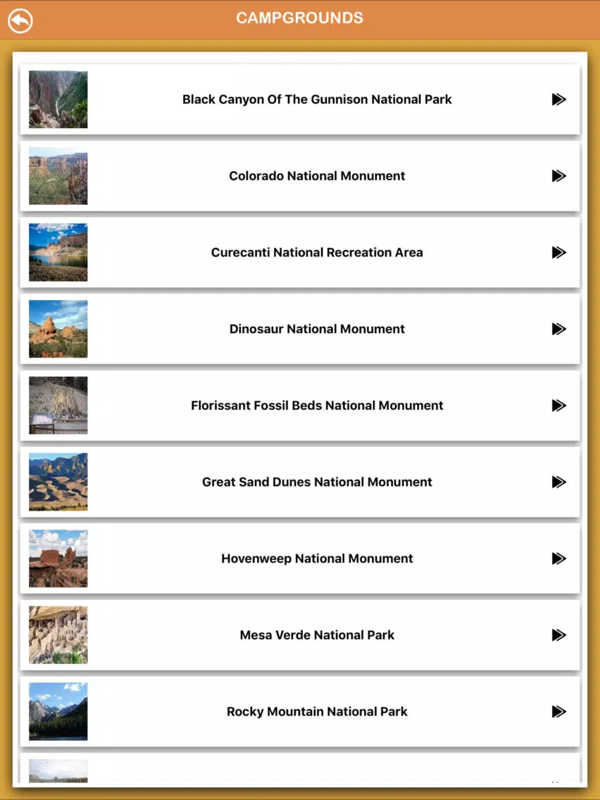 Colorado National Parks iPad Screenshots