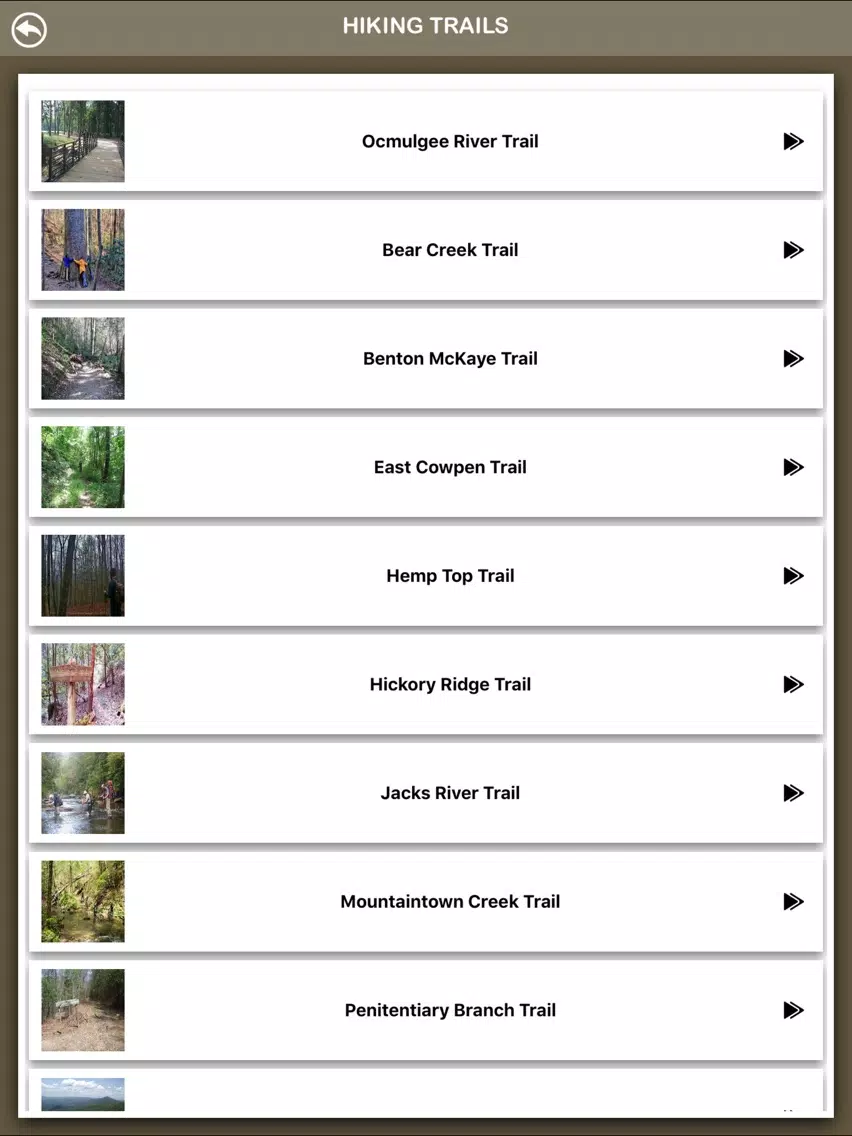 Georgia Hiking Trails iPad Screenshots