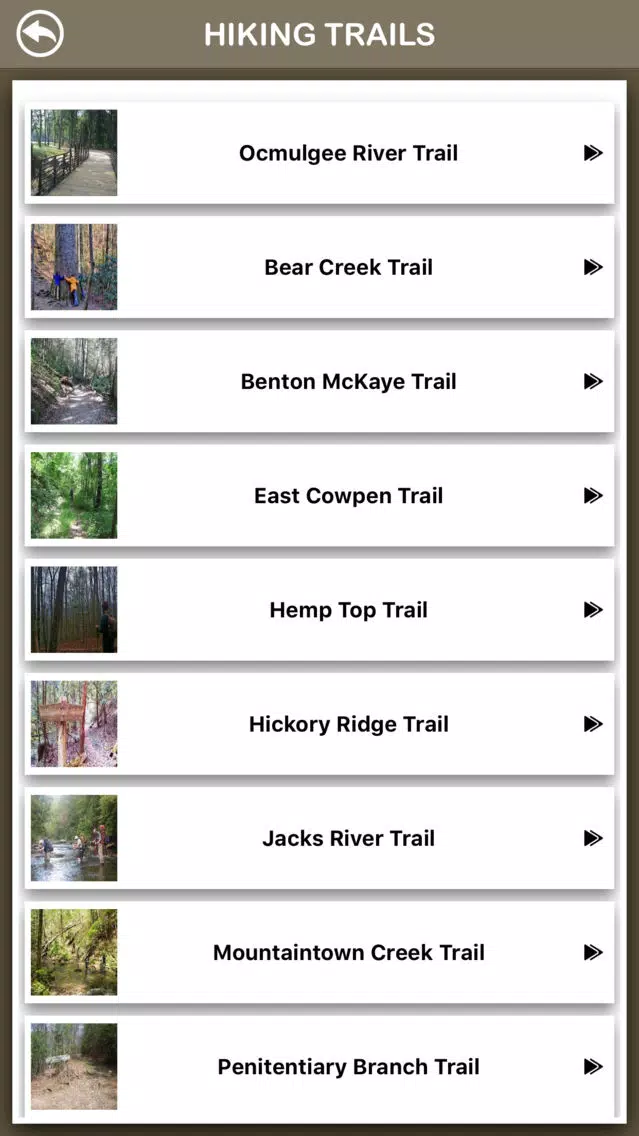 Georgia Hiking Trails Screenshots
