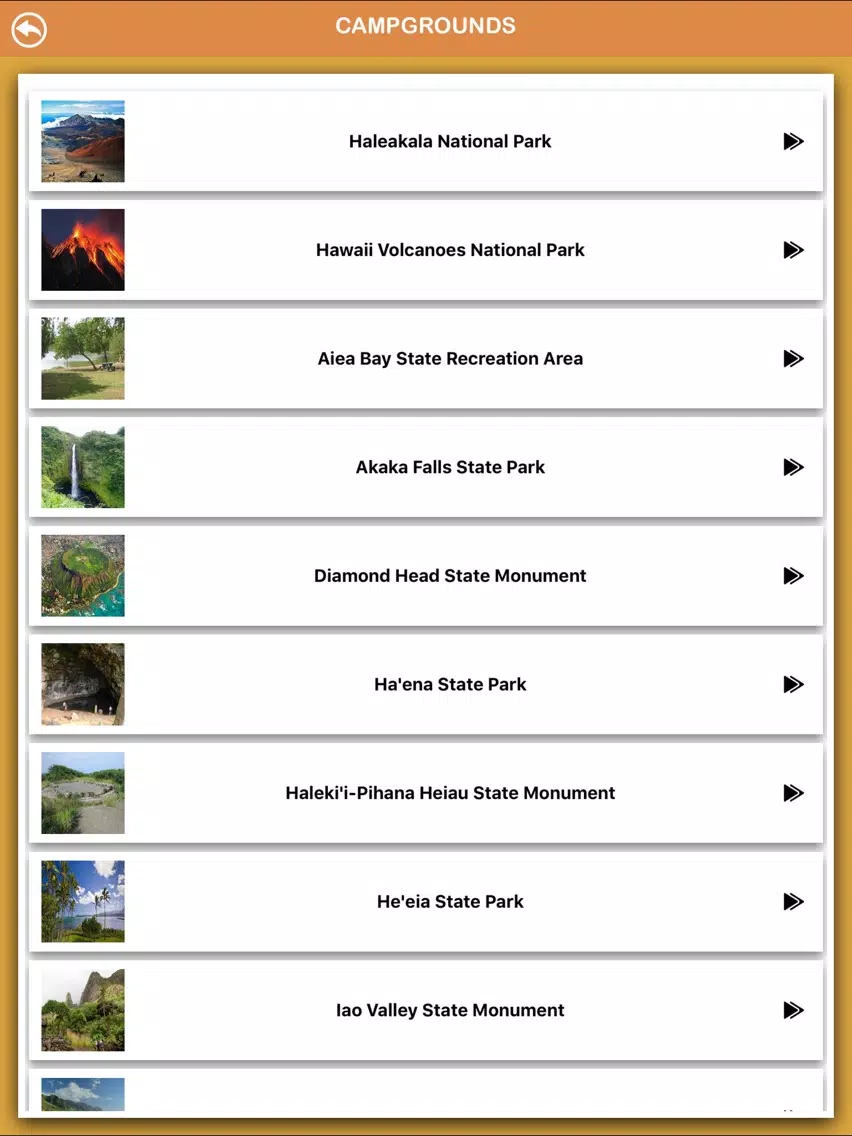 Hawaii National Parks iPad Screenshots