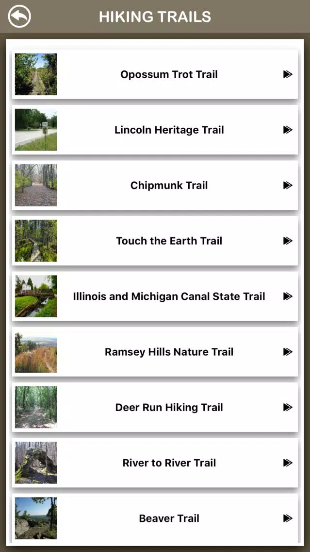 Illinois Hiking Trails Screenshots