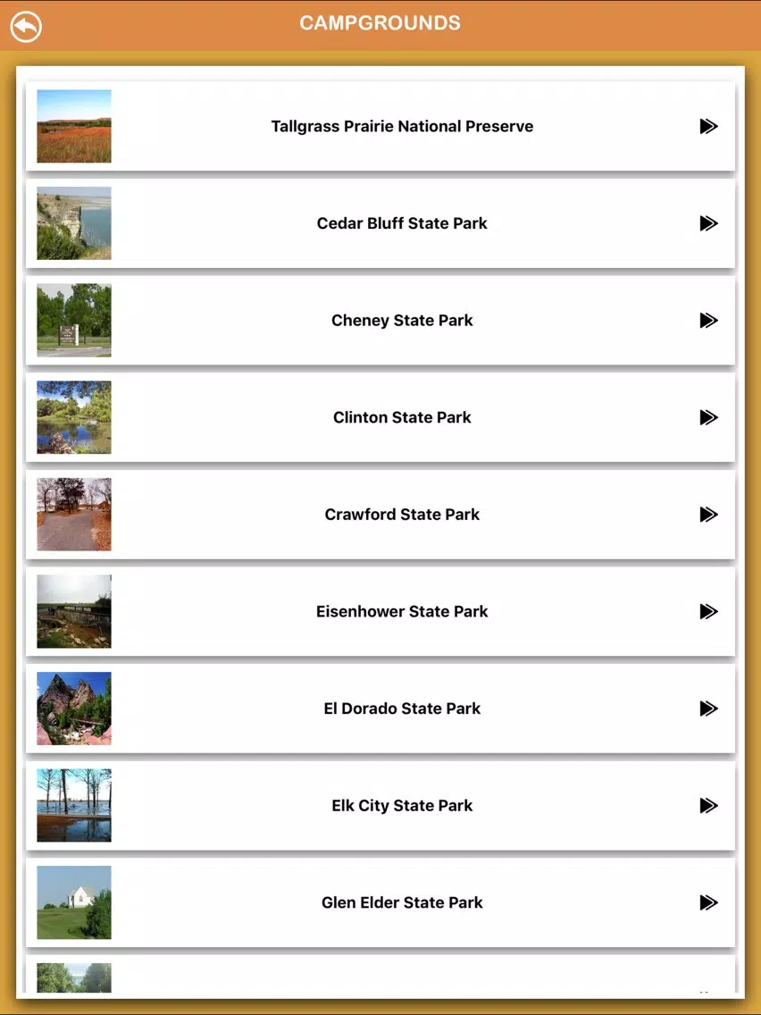 Kansas National Parks iPad Screenshots