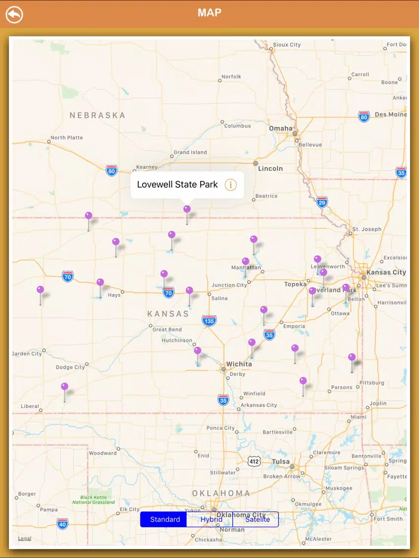 Kansas National Parks iPad Screenshots