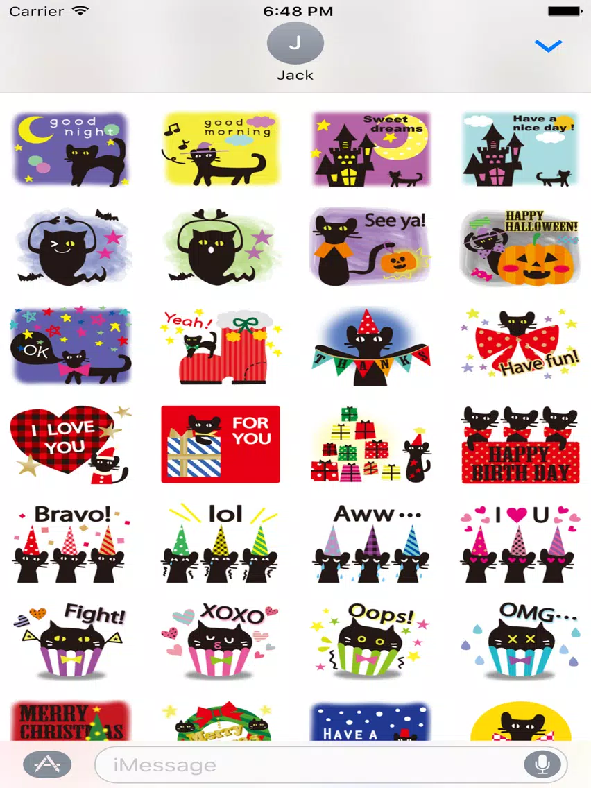 Scary Cat Halloween Stickers iPad Ekran Görüntüleri