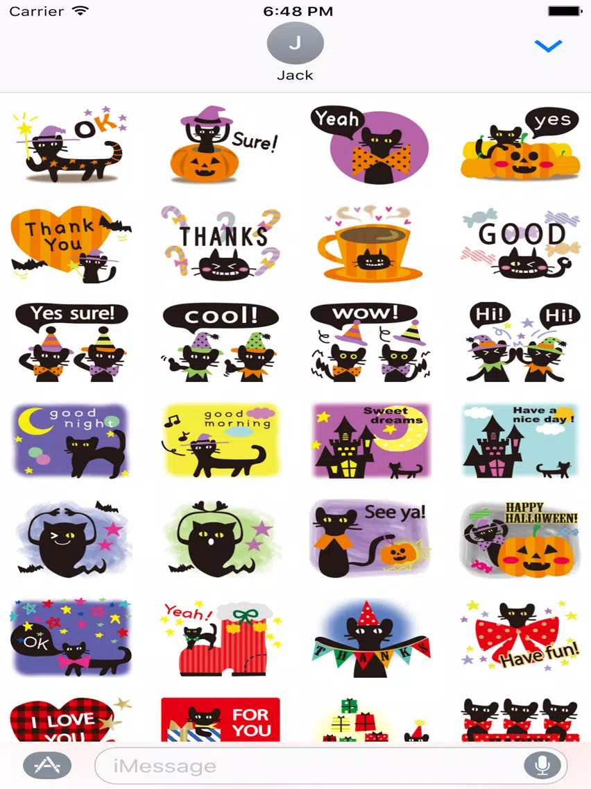 Scary Cat Halloween Stickers iPad Ekran Görüntüleri