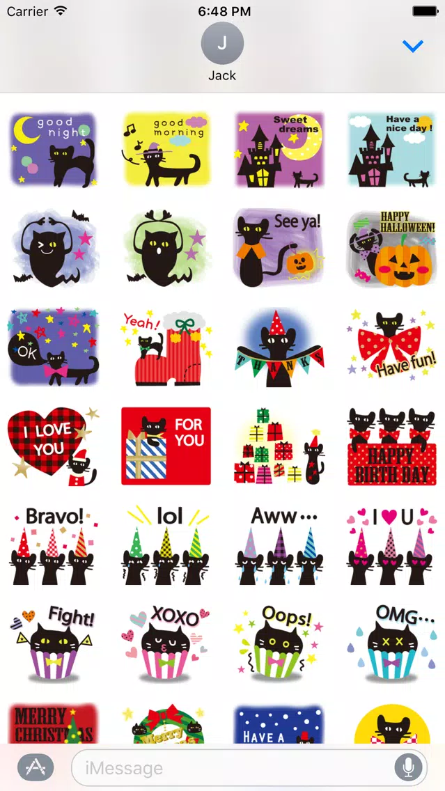 Scary Cat Halloween Stickers Ekran Görüntüleri