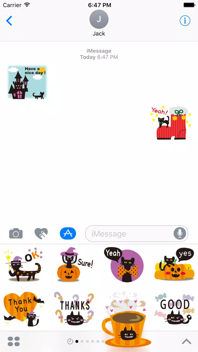 Scary Cat Halloween Stickers Ekran Görüntüleri