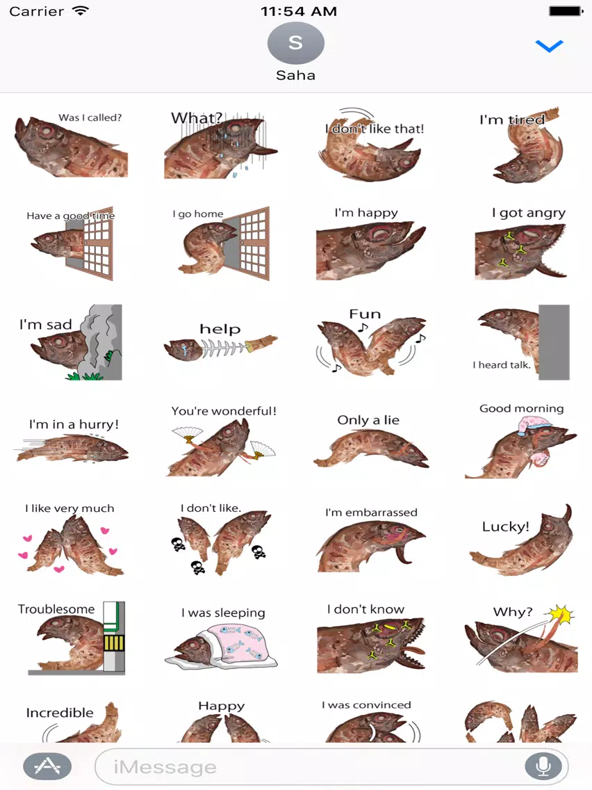 Rosy Fish Stickers for iMessage iPad سکرین شاٹس