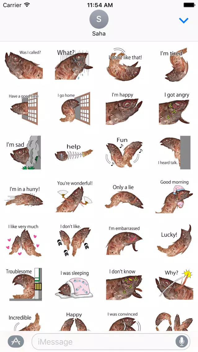 Rosy Fish Stickers for iMessage سکرین شاٹس