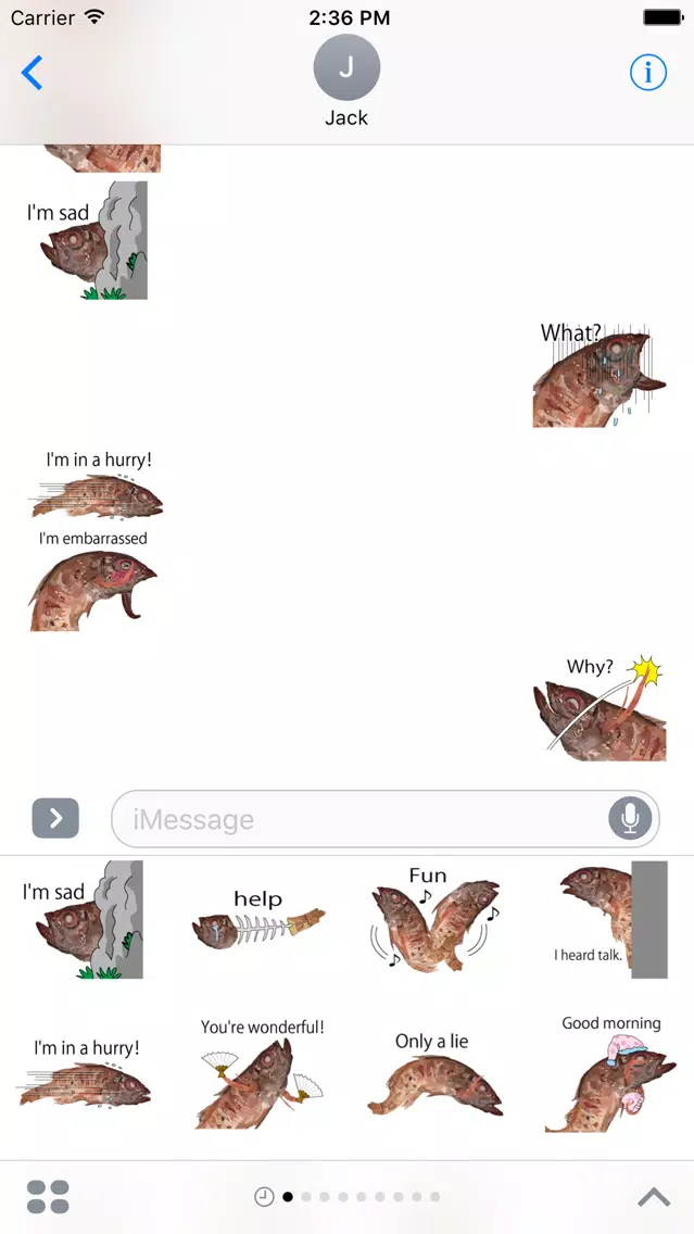 Rosy Fish Stickers for iMessage سکرین شاٹس