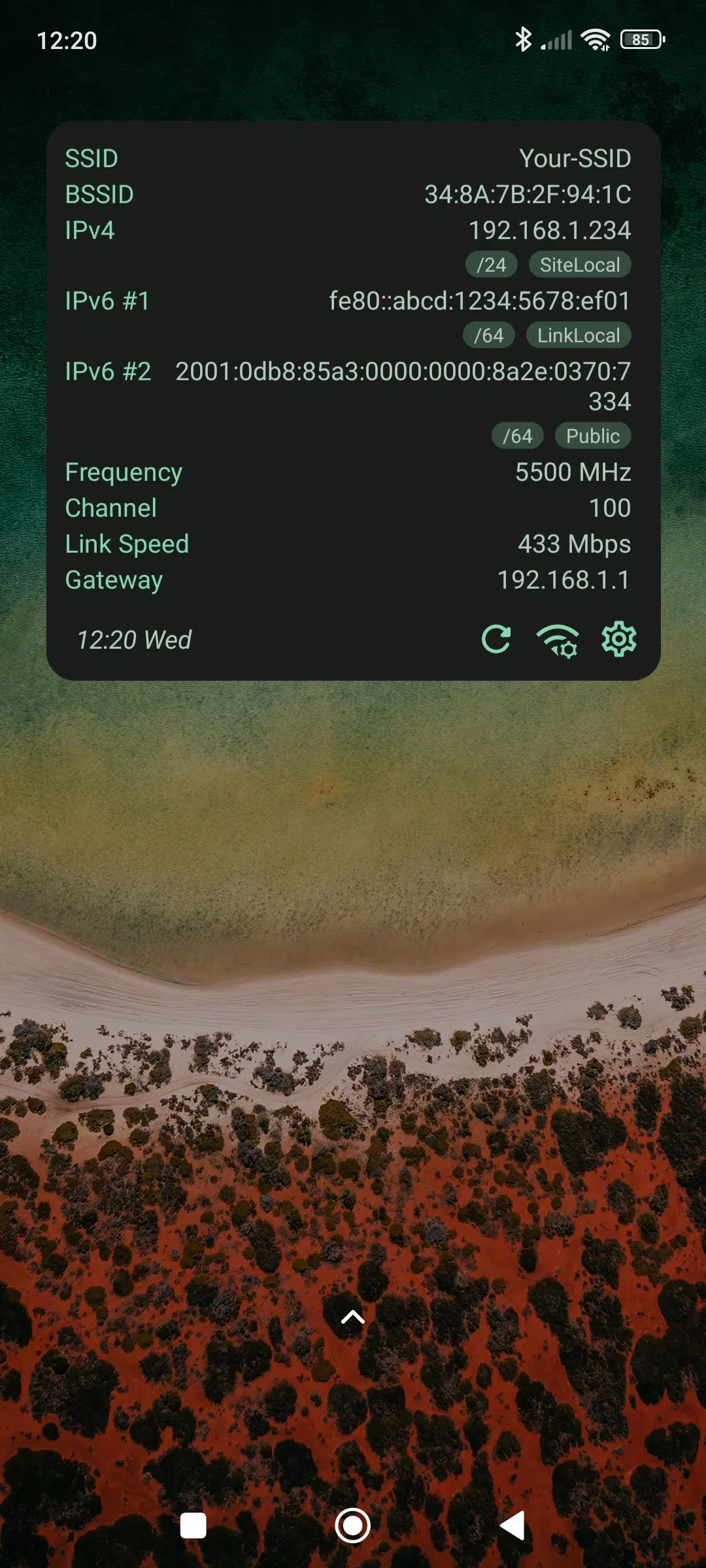 WiFi Widget Screenshots